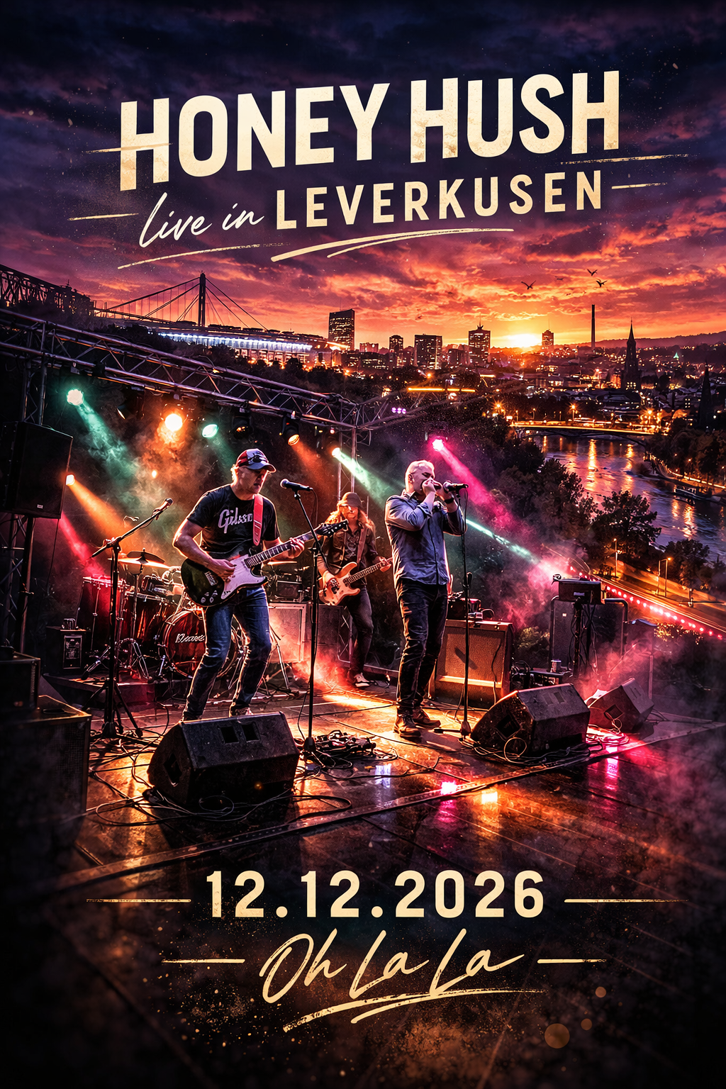 Konzertplakat Oh La La Leverkusen Honey Hush